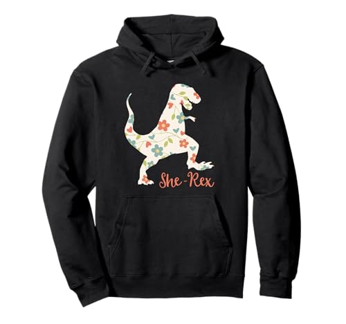 She-Rex Cute Funny T-Rex Dinosaur Pun Felpa con Cappuccio