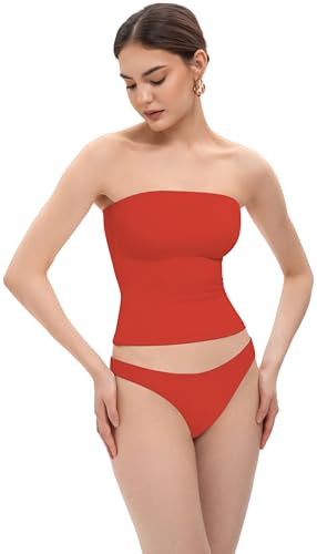 Image of MIRITY Y2K Sexy Double Lined Tube Top for Women - Basic Summer Going Out Tank Tops