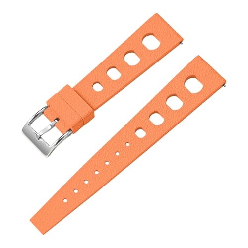 [[ł] 20mm 22mm FKM jo[TEHb`Xgbv NCbN[XEHb`oh o[uXbg SEIKOp TissotΉ LonginesΉ RolexΉ OmegaΉ SwatchΉ(Orange,22mm)