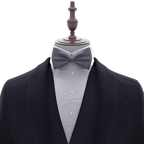 Image of Adam Young Men's Bow Ties Pre-Tied Style Formal Satin Classic Bowtie for Tuxedo Faux Silk