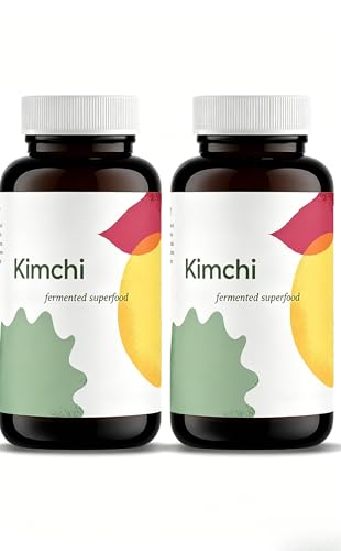 (2 botellas) Complejo de kimchi en polvo con probióticos y enzimas, vegano para el equilibrio intestinal y la vitalidad diaria