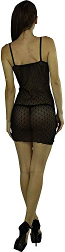 Image of ToBeInStyle Women's Stretch See Through Fishnet Novelty Mini Rave Party Dress