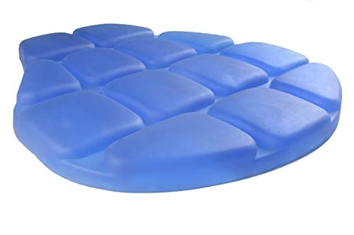Image of Gel Seat Cushion for Bullet Bike Seat Gel Pad for Support Lower Back, Spine, HIPS Promotes Venting, for All Bike Seat, Weight Distribution 30 x 34 x 2.5 cm (Blue)