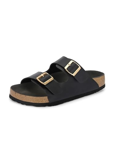 Image of EL PASO Leather Fashion Sandals Casual Platform Heels Wedges Cork Sole Sandal for Women & Girls