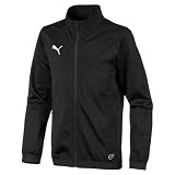 PUMA Kids Boys Liga Jacket Athletic Outerwear Casual Moisture Wicking - Black - Size M