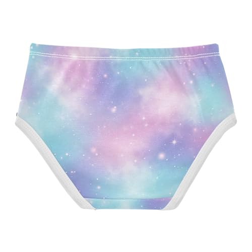 Pastel Galaxy Gradients Blue Toddler Girls Underwear, Cotton Underwear Girls, 2T–8 Years2
