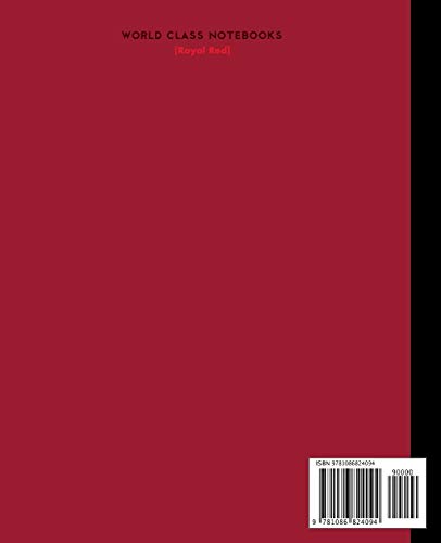 Composition Notebook: Royal Red, College Ruled, 110 pages - Stylish Classic Journal Notebook for Home Work Office Business Ideas Writing and School (7.5 x 9.25 in) image 4