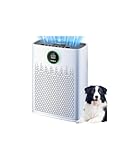 Air Purifiers for Home Large Room, with Smart Mode, Cover Up to 2200 Ft², PM2.5 Air Quality Display, 22dB Sleep Mode, Aromatherapy with 2X-Purification & 360°Air Outlet, HAP603, Blueish White