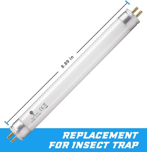 Bluex Bulbs 2 Pack 6 Watt Replacement F6T5/BL Fluorescent Tube G5 Base 9 inch Full Length Replacement for DT2000XL and DT2000XLP and DT3012