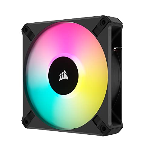 Image of Corsair iCUE AF120 RGB Elite 120mm PWM Fan - Eight RGB LEDs - AirGuide Technology - Fluid Dynamic Bearing - Zero RPM Fan Mode - CORSAIR iCUE Software Compatible - Black