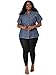 Agnes Orinda Plus Size Denim Shirts for Women Short Sleeve Chambray Button Down Shirts Casual Shirt 2X Blue