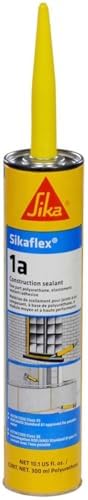 Sikaflex 1a Kit - One Component, Flexible, Non Sag, Polyurethane Concrete and Masonry Sealant for Vertical and Horizontal Surfaces, AWF PRO Caulk Gun, Sikaflex 1a 10 oz (Aluminum Gray, Pack of 24)