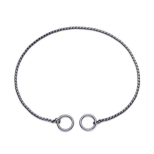 Mile High Life | Dog Training Collar | Curb Chain Collar | Chrome Copper Slip Lead | P Ring Collar | Choke Collar (18In/45Cm-4.0Mm) #TOP4