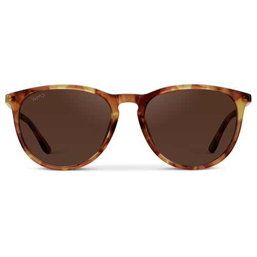 Image of WearMe Pro Round Polarized Sunglasses for Women - UV400 Protection, Lightweight Frame, Vintage Retro Style