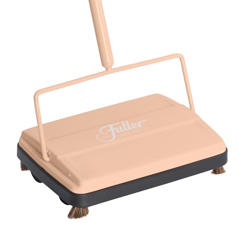 Image of Fuller Brush 17073 Electrostatic Carpet & Floor Sweeper - 9 inch Cleaning Path - Lightweight - Ideal for Crumby Messes - Works On Carpets & Hard Floor Surfaces - Peach