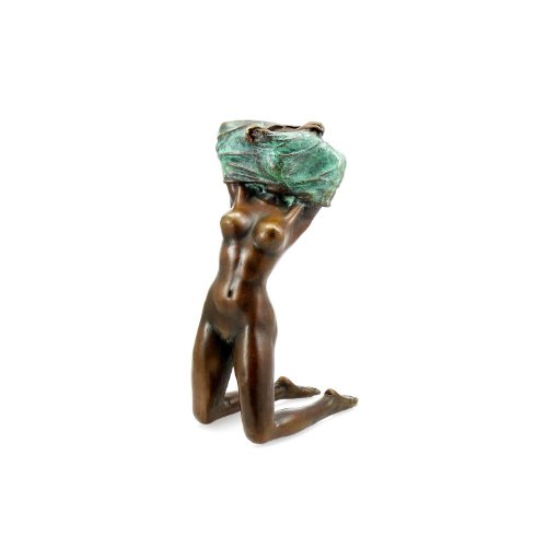 Kunst & Ambiente - Erotische Bronzefigur - Stripperin Figur - signiert Aldo...
