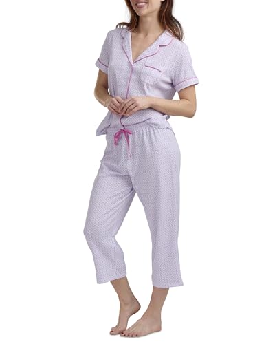 Image of Karen Neuburger Women's Short Sleeve Girlfriend Capri Pajama Set