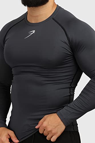 Image of FUAARK Men's Full Sleeve Compression T-Shirt - Athletic Base Layer for Fitness, Cycling, Training, Workout, Tactical Sports Wear