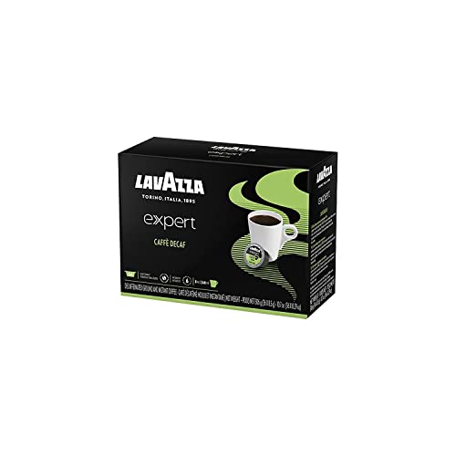Lavazza Expert Espresso Decaf Coffee Capsules (36 Capsules), Expert Espresso Decaf, 36Count,Value Pack, Blended and roasted in Italy, Full and balanced blend