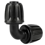 Copadri Drip Irrigation Elbow Fittings, 12 Pieces 1/2'' Dripline Locked Barbed Elbow Connectors for 1/2 Inch...