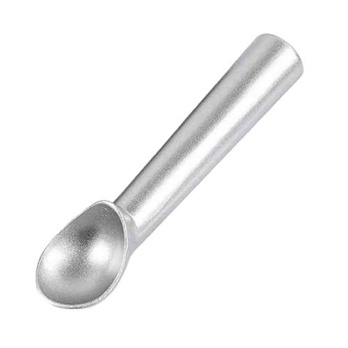 XQMMGO Cuchara de helado, Cuchara de cuchara de hielo de aluminio, Cuchara de helado, Cortador de melones, Fruta, Puré de patatas, Helado (plata)