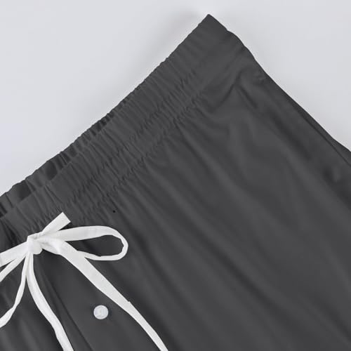 Mens Pajama Pants, Soft Cotton Sleep Lounge Pants Solid ComfortSoft Sleep Pant with Pockets and Drawstring2