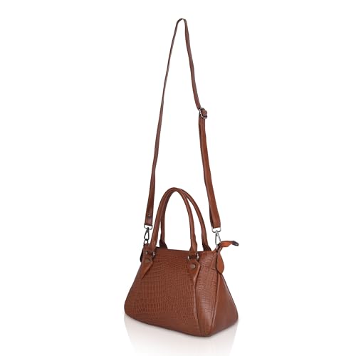 Image of DORPER MONEY Hill Full-Grain Durable Leather Top-Handle satchel Tote Handbags & Shoulder Sling Bags For Women Office Branded Stylish Latest