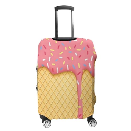 Carry on Luggage Cover Ice Cream And Waffle Suitcase Covers for Luggages Tsa Approved Travel Luggage Sleeve Protector Elastic Suitcase Protector Anti-Scratch Washable Fits 19-30 Inch Case -M4