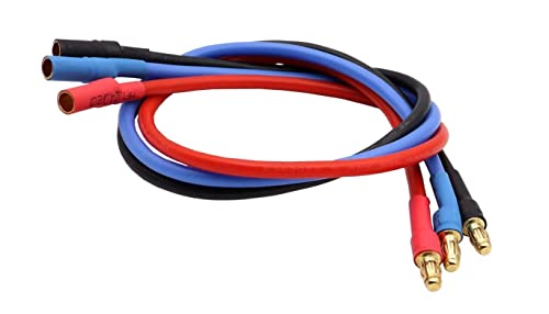 YUNIQUE UK 3 Pieces Extension Cable 16AWG 30Cm Banana 3.5mm for RC Brushless Motor ESC RC Car Boats