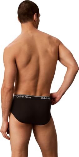 Calvin Klein Herren-Slips, Schwarz/Bronze Flash Wb/Schwarz/Oliv, L – Ansicht 5