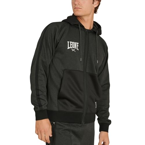 [レオーネ1947] トレーニング フーディー MELANGE SWEATSHIRT ダークグレーメランジ