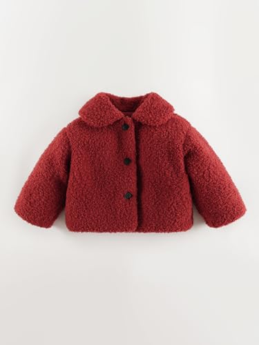 marc & janie Girls French Vintage Faux Lamb Wool Coat Loose Lapel Coat Outerwear 2410984