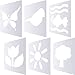 6 Pieces Chalk Stencil Set, Include Tree, Bird, Sun, Flower, Butterfly and Sea Shape Plastic Stencil Templates for Kids Painting Art Crafts (Style 1)