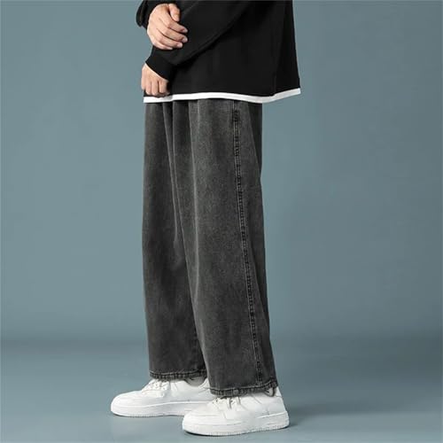 Men's Casual Outside Sports Wide Leg Jeans Daily Simple Straight Leg Jeans with Pockets3