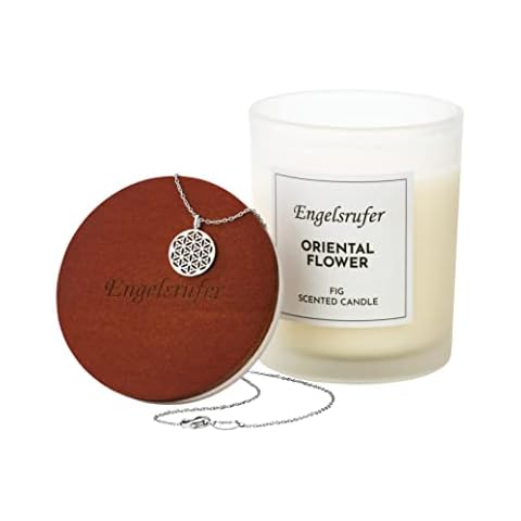 Engelsrufer Vela perfumada oriental Flower con cadena de flores de la vida Cover