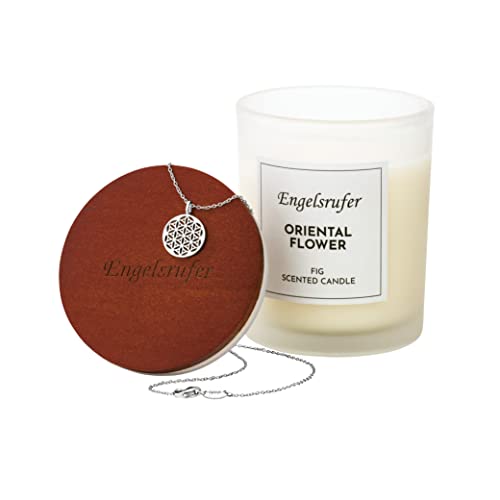 Engelsrufer Vela perfumada oriental Flower con cadena de flores de la vida