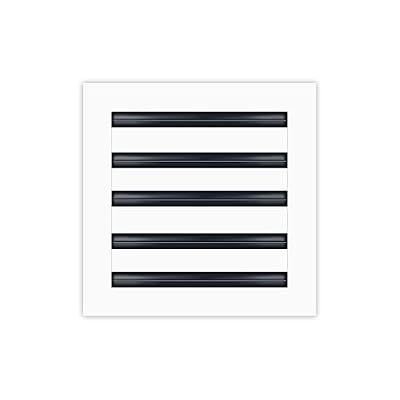 BUILDMART - 10x10 Modern AC Vent Cover - Decorative White Aluminum Air Vent - Standard Linear Slot Diffuser - Heating and Cooling Register Grille for Ceiling, Walls & Floors - Texas Buildmart