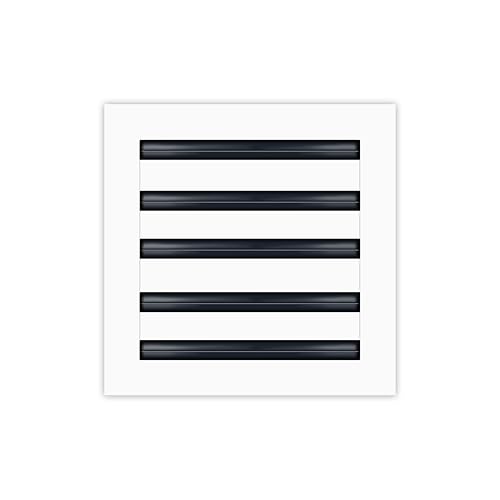 BUILDMART - 10x10 Modern AC Vent Cover - Decorative White Aluminum Air Vent - Standard Linear Slot Diffuser - Heating and Cooling Register Grille for Ceiling Walls & Floors - Texas Buildmart