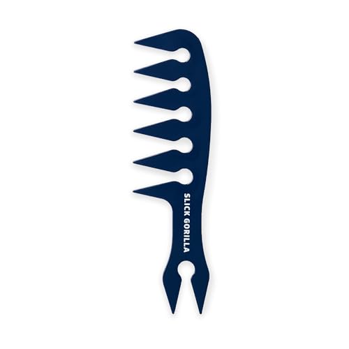 Slick Gorilla Texture Comb Football Edition para Hombre y Mujer – peine de carbono de dientes anchos. Aporta textura, volumen, forma y control para cabello liso ondulado o rizado. Peine estilizado.
