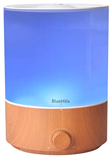 BlueHills XL Essential Oil Diffuser - 70 Hour Runtime, Aromatherapy & Humidifier for Large Rooms, 7 LED Colors, Auto Shut Off E403