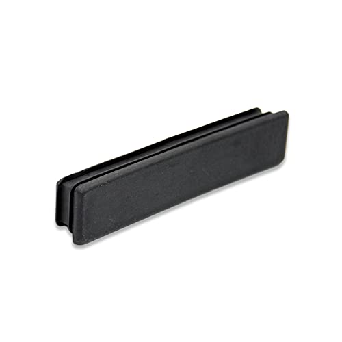 Image of Flyshop 8 Pack Black Chair Glide Inserts Plastic Plugs Rectangle Pipe Tubing End Caps 20 x 100 mm, 13 /16 inch x 4 inch