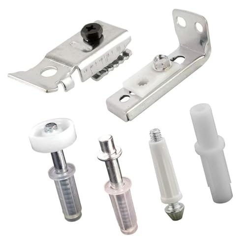 TOP-VIGOR 1 Set Bifold Door Hardware Repair Kit, Track Folding Pocket Bi-Fold Door Replacement Parts with Guide Wheel and Top Bottom Pivot Bracket
