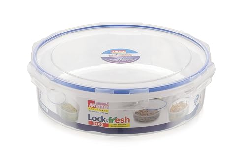 Aristo Lock & Fresh 1100 Multi-Purpose Plastic Containers With Lid For Kitchen Storage Multipurpose Use |Food Grade BPA Free Leak, Clear