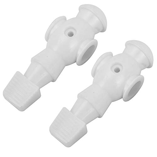 Jugador de fútbol de Mesa Foosball Player Player de fútbol Muñecas de reemplazo de plástico Duradero para Juegos de Interior Blanco 10.5x3.5cm 2pcs (Blanco)