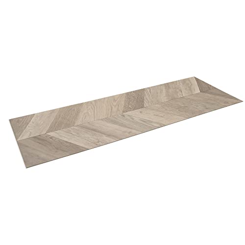 Lucida Surfaces Luxury Vinyl Flooring Planks | Chevron Interlocking Flooring For Diy Installation | 4 Wood-Look Planks | Beach Oak | 26.5 Sq. Feet #TOP2