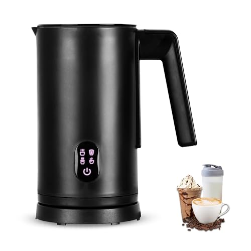 Straame Electric Milk Frother – Professional Automatic Foam Maker for Lattes, Cappuccinos & Hot Chocolates, Stainless Steel, Whisk & Froth in Seconds, 4 Modes & Touch-Panel Control, Auto Shut-Off