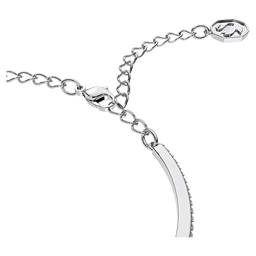 Swarovski Una Bangle, Octagon cut, White, Rhodium Finished3
