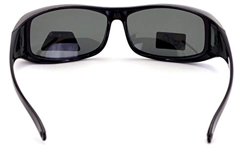 V.W.E. Polarized Fit Over Glasses Sunglasses 60mm Rectangular Frame Night Driving4