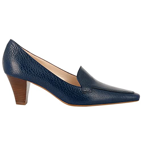 Image of LEHOOR Women Vintage Chunky Block Heel Pumps Shoes Square Pointed Toe Slip On Formal Office Work Business Loafers Shoes Suede Snakeskin Cone Heel Oxford Shoe Ladies Professional Chic Fall 4-11 M US