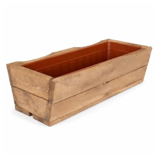 NEU Pflanzkasten aus Holz TOP Pflanzkübel Garten Terrasse fertig montiert D8 Eiche (64 cm)